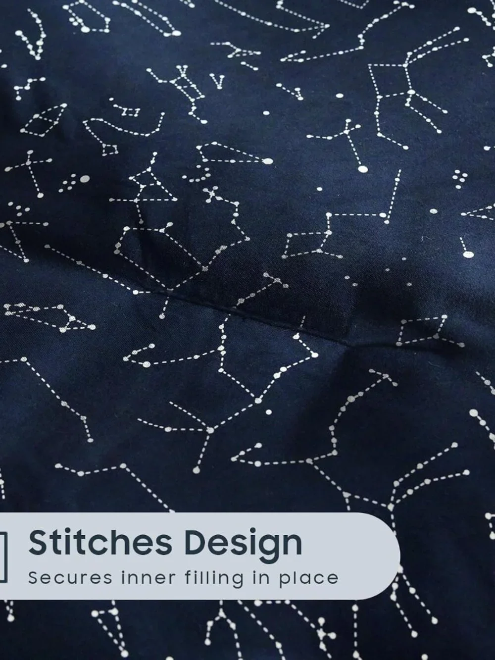 Constellation Comforter Set, Celestial Space Star Galaxy Astrology, Soft Lightwe